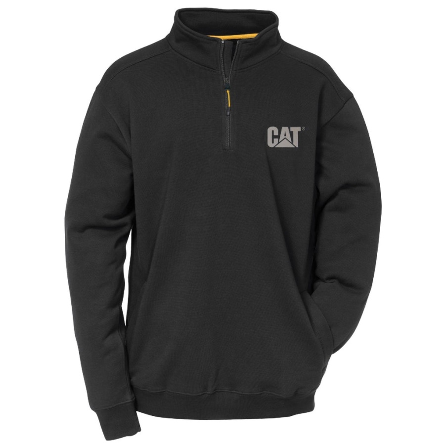 Caterpillar Canyon 1-4 Zip Sweatshirt Black