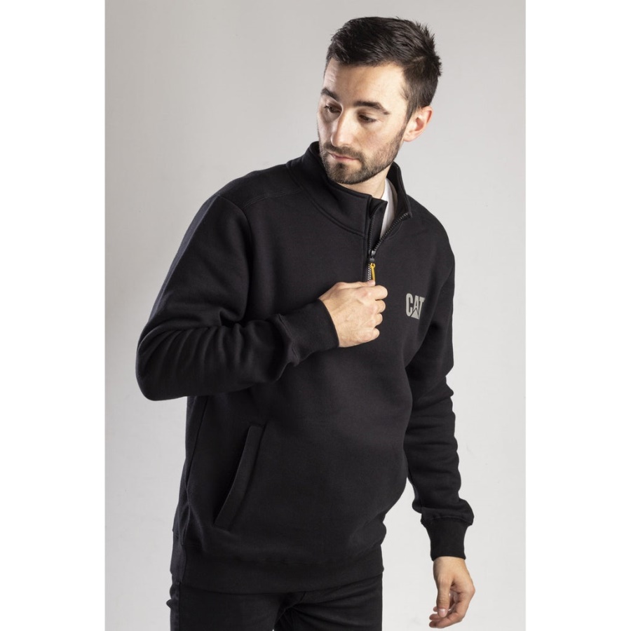 Caterpillar Canyon 1-4 Zip Sweatshirt Black