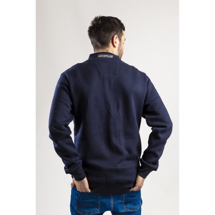Caterpillar Canyon 1-4 Zip Sweatshirt Navy