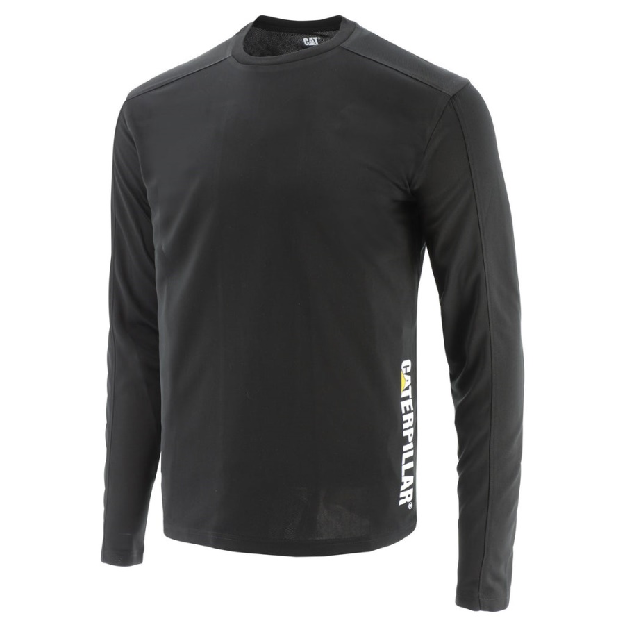 Caterpillar Coolmax Long Sleeve Tee Black