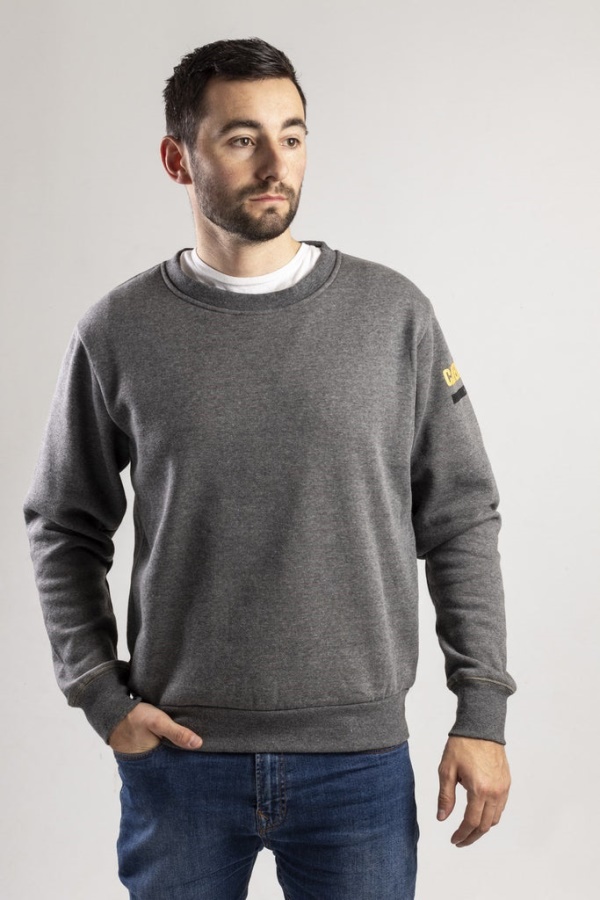 Caterpillar Essentials Crew Neck Sweater Dark Heather