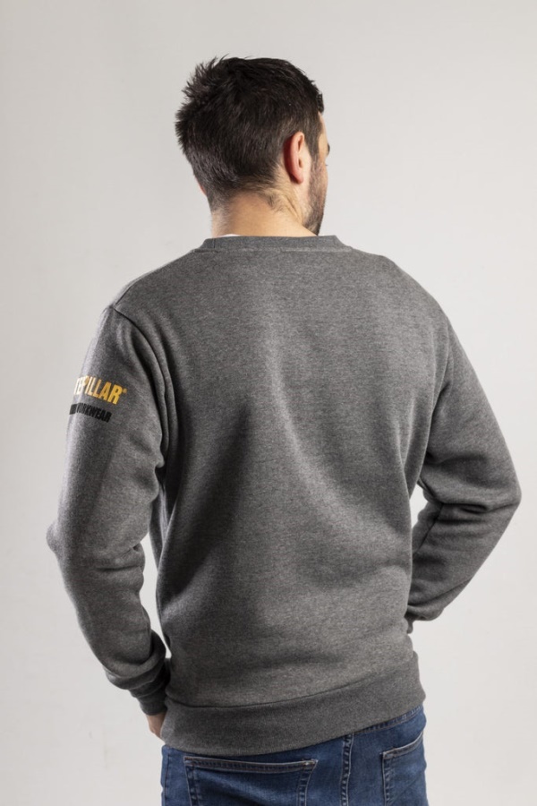 Caterpillar Essentials Crew Neck Sweater Dark Heather