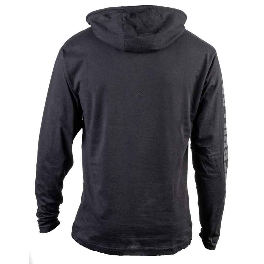 Caterpillar Hooded Long Sleeve Tee Black
