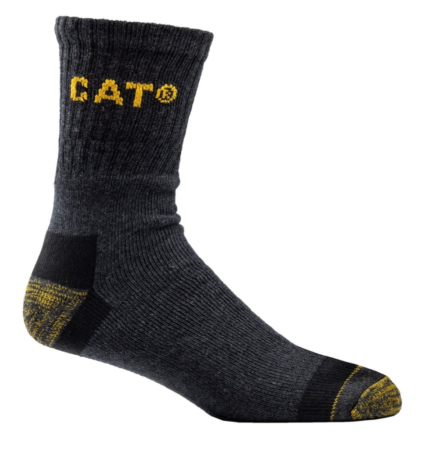 Caterpillar Premium Work Sock 3 Pair Pack Charcoal