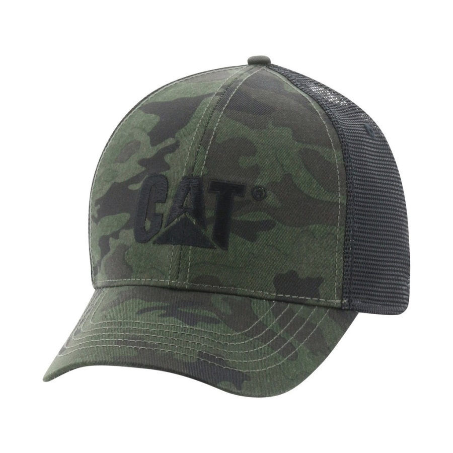 Caterpillar Raised Logo Cap Night Camo
