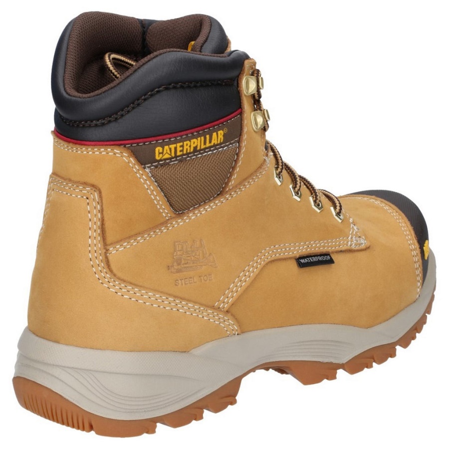Caterpillar Spiro Lace Up Waterproof Safety Boot S3 Honey Reset