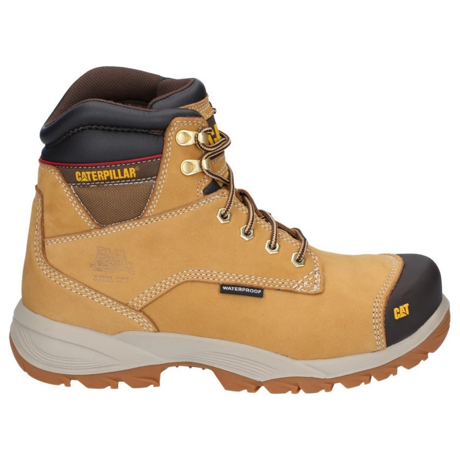 Caterpillar Spiro Lace Up Waterproof Safety Boot S3 Honey Reset