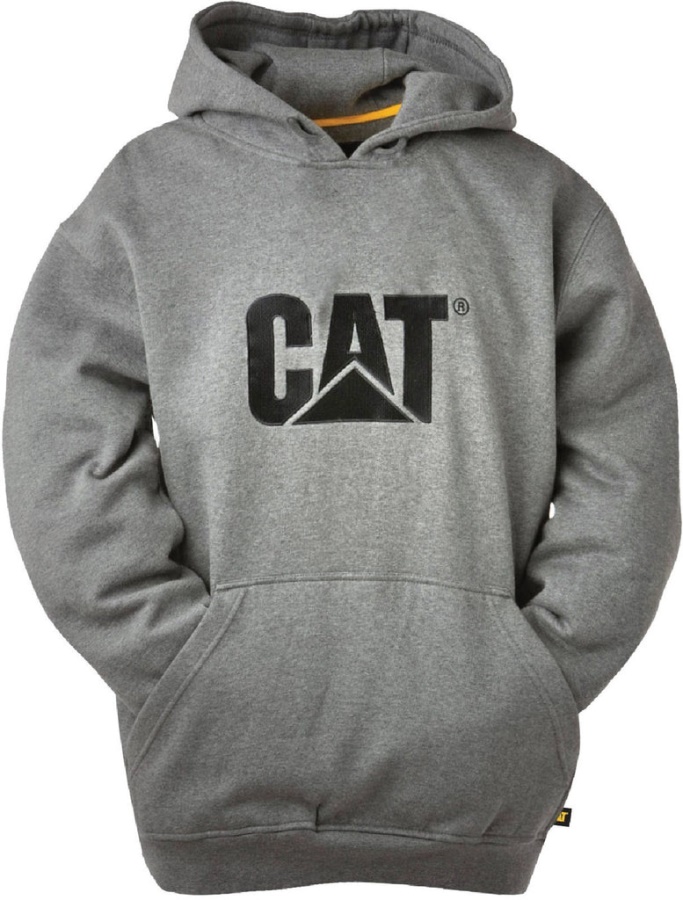 Caterpillar Trademark Hooded Sweatshirt Heather Grey