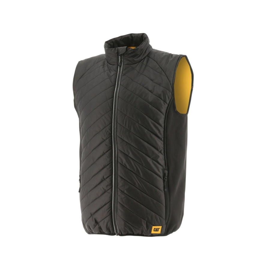 Caterpillar Trades Hybrid Body Warmer Black-Yellow